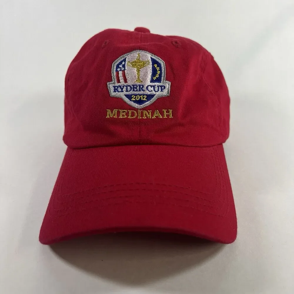 2012 Ryder Cup Medinah Red Golf Hat Cap Adjustable ML Caps USA Europe